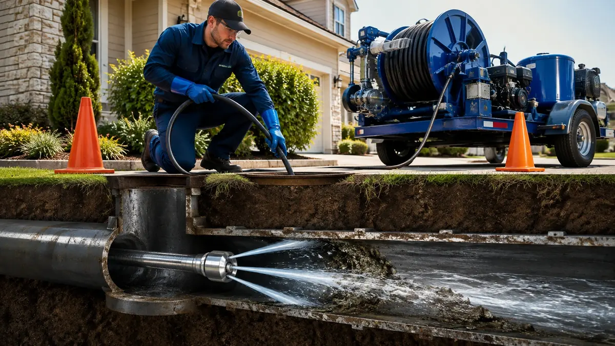 Main Sewer Line Hydro Jet Cleaning in Hume