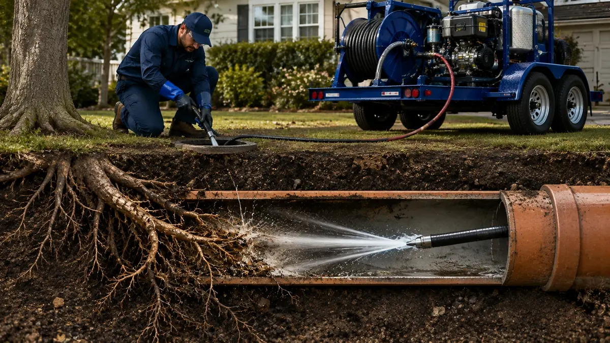 Tree Root Removal with Hydro Jetting in Hume